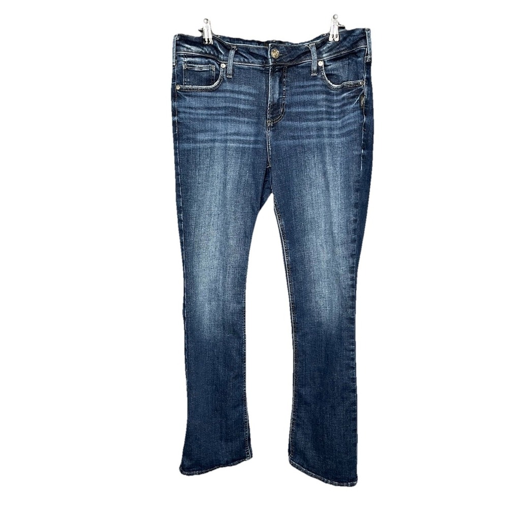 Silver Jeans Elyse Slim Bootcut Blue Denim Mid Rise Women's Size 33x33